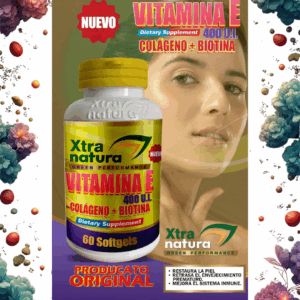 VITAMINA E 400UI COLAGENO MAS BIOTINA 60CAP-XTRA NATURA