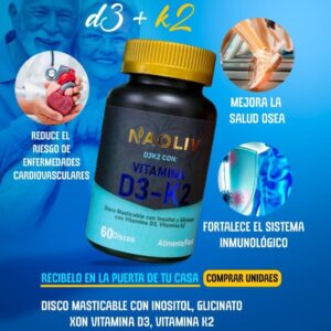 VITAMINA D3-K2 60 DIS -NAOLIV