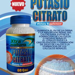 INICIO citrato de potasio xtra natura 60 cápsulas prevención natural de cálculos renales 💊🛡️