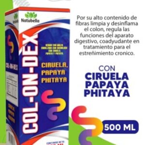 Botella de COL-ON-DEX Natubella para limpieza de colon.