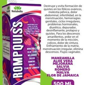 jarabe ROMPQUISS Natubella 🌸 | Salud Hormonal y Cuidado Femenino Integral - 500 ML