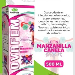 jarabe Cuidado de Ovarios y Útero con Manzanilla y Canela