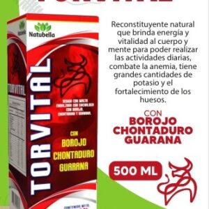 jarabe Energizante con Borojó, Chontaduro y Guaraná - 500 ML
